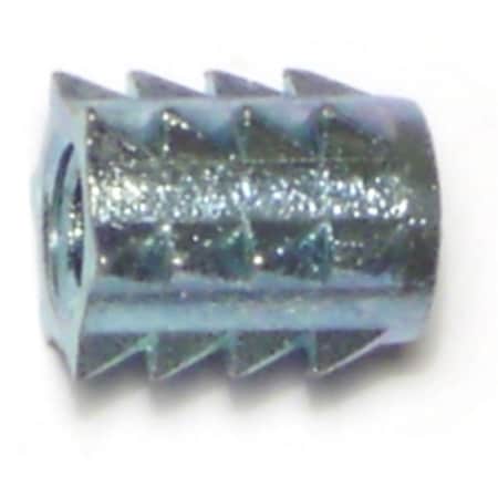 Midwest Fastener Press Insert, 1/4"-20 Int Thrd Sz, 1/2 in L, Zinc Alloy, 20 PK 68472